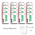 Sevair Deco USB-C Rechargeable 9V Battery Packs sixteen pack
