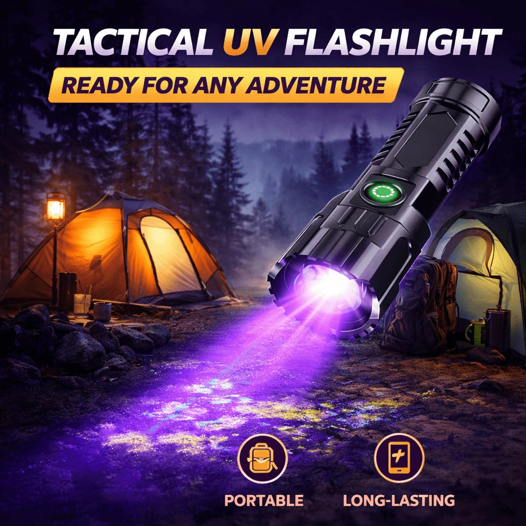 Sevair Deco USB rechargeable UV inspection flashlight camping guide