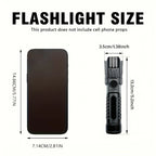 Sevair Deco USB rechargeable UV inspection flashlight size guide