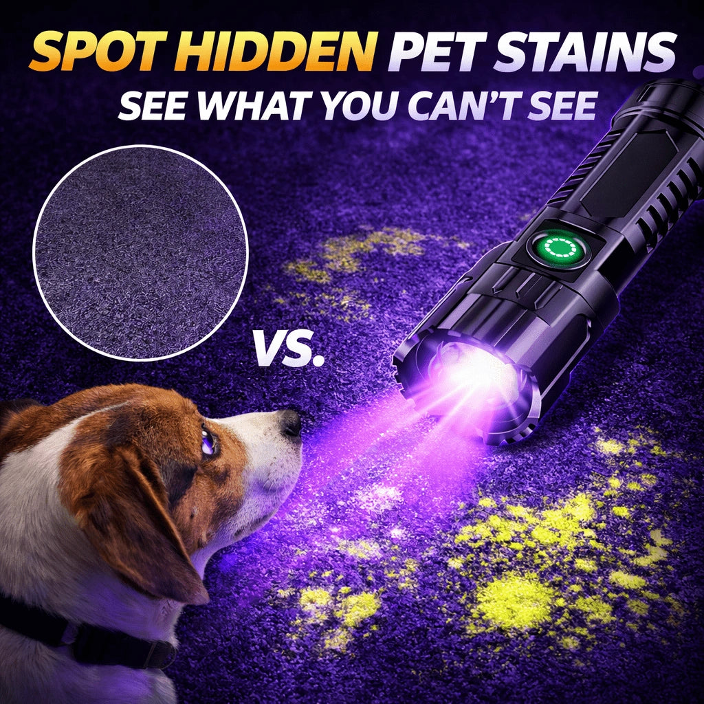 Sevair Deco USB rechargeable UV inspection flashlight stain detail