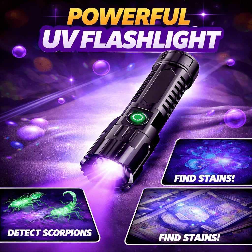 Sevair Deco USB rechargeable UV inspection flashlight use examples