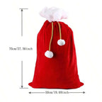 Sevair Deco Velvet Santa Gift Bag for Christmas 6