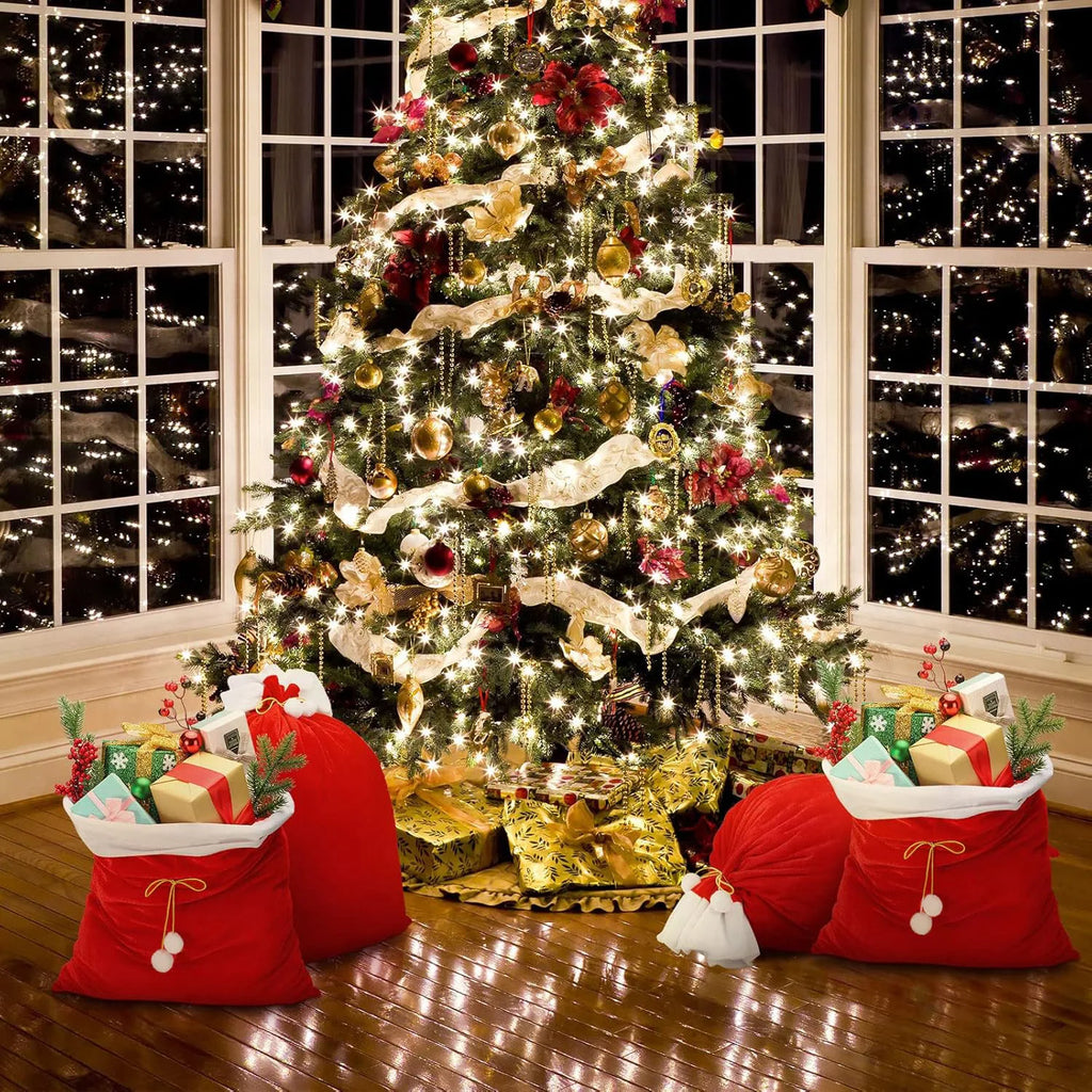 Sevair Deco Velvet Santa Gift Bag for Christmas 8