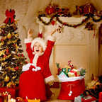 Sevair Deco Velvet Santa Gift Bag for Christmas 9