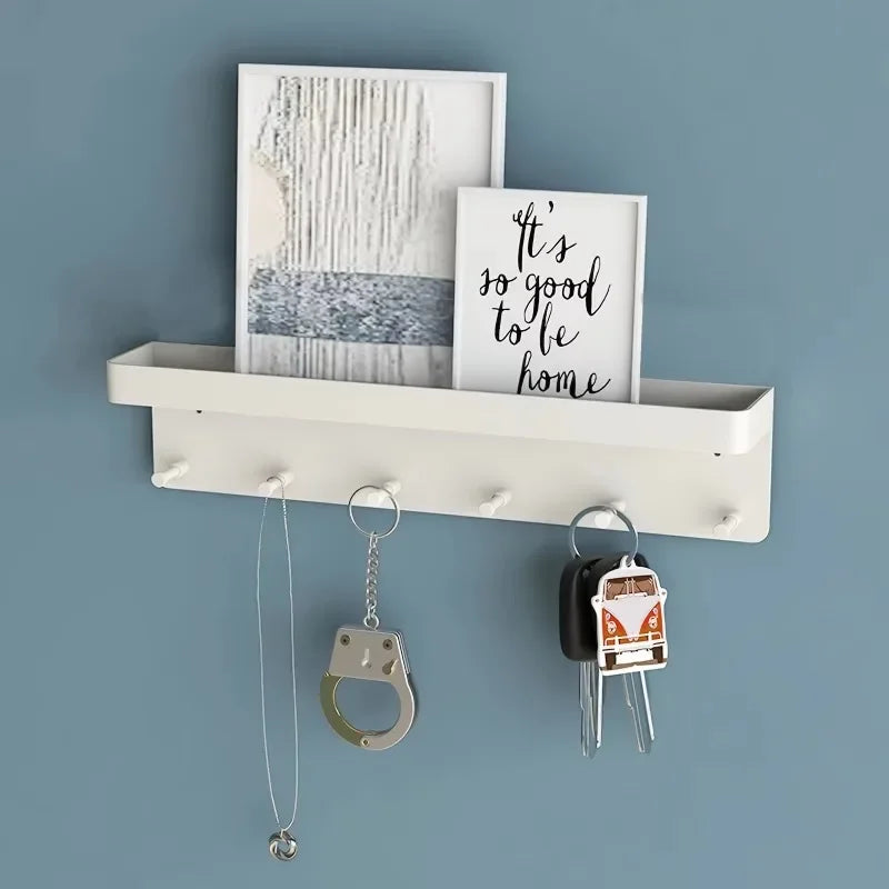 Sevair Deco Wall Key Holder Shelf with 6 Hooks 4