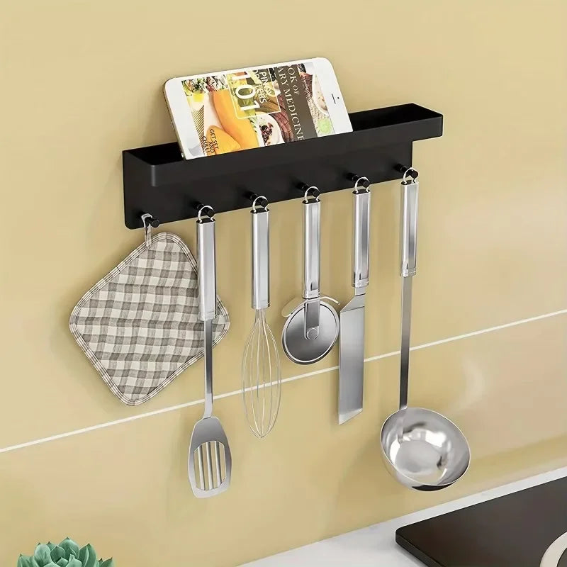 Sevair Deco Wall Key Holder Shelf with 6 Hooks 5