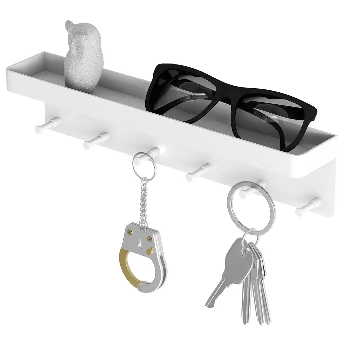 Sevair Deco Wall Key Holder Shelf with 6 Hooks 8