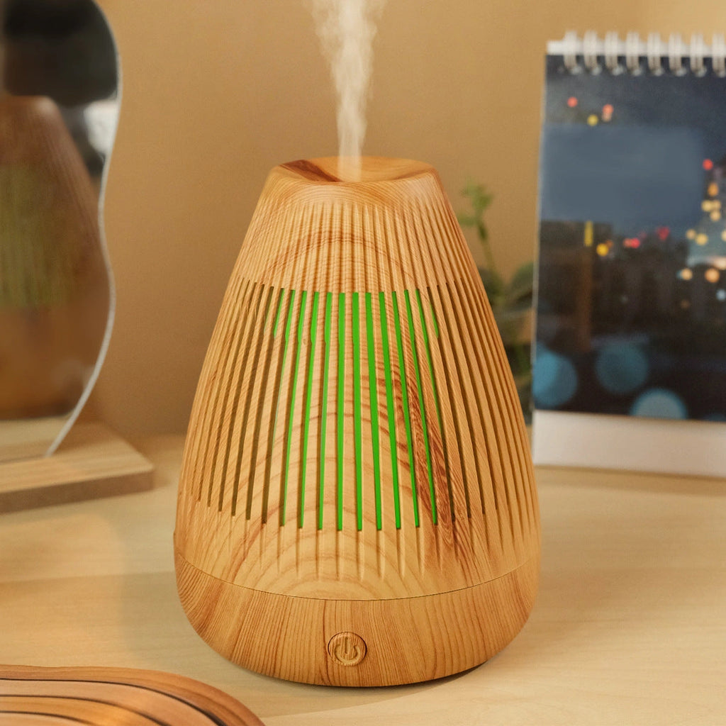 Sevair Deco Wood Grain Essential Oil Diffuser desk