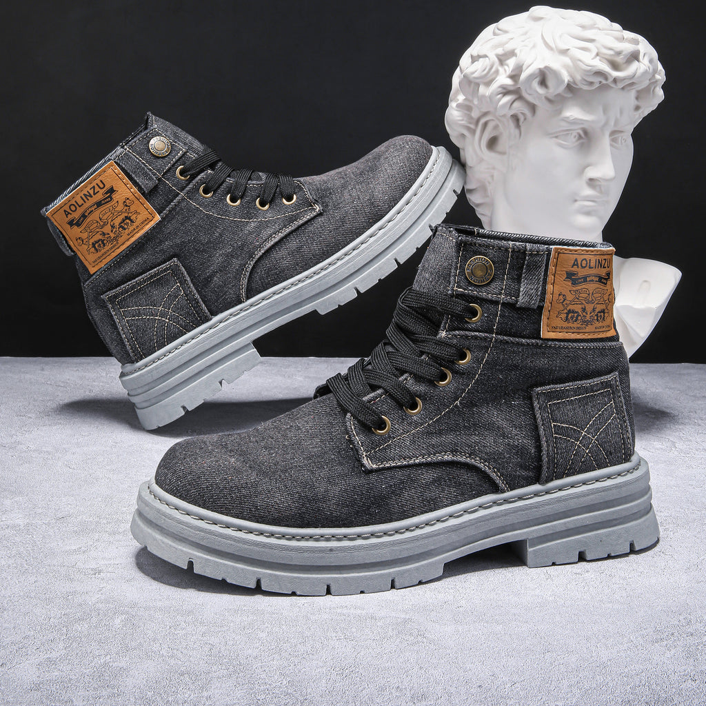 Signature Grit Denim Boots
